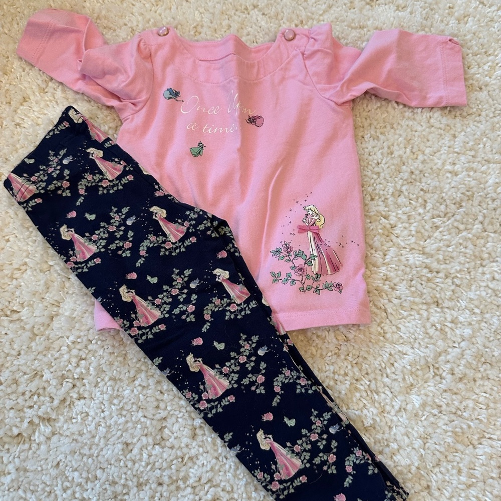 Janie and Jack Sleeping Beauty top and leggings